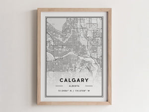 Nine Two Art Print - Calgary Modern Map