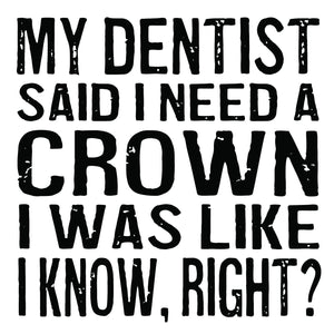 Wood Coaster - Dentist Crown White