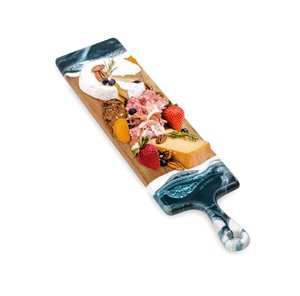 Baguette Acacia Cheese Board - Navy | White