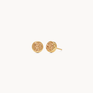 H&B Sparkle Bezel Stud Earrings - 8mm