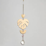 Load image into Gallery viewer, Scout Suncatcher - Monstera Leaf | Rose Quartz
