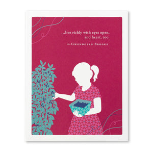 Birthday Card - Live Richly with Eyes Open