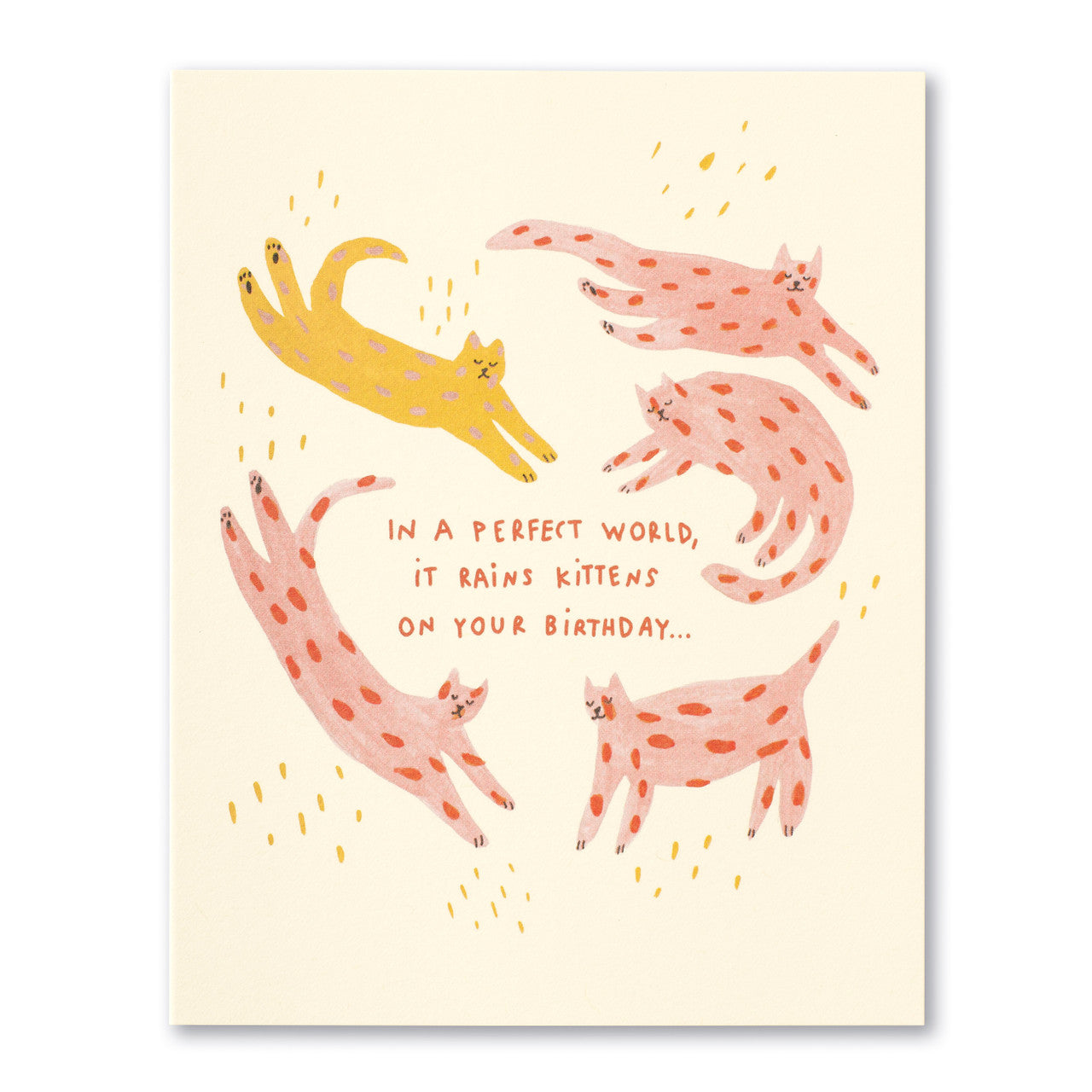 Birthday Card - In a Perfect World, It Rains Kittens