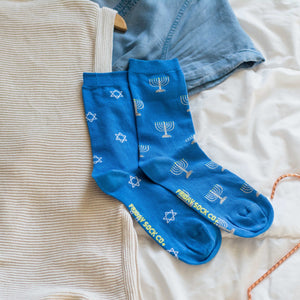 Women's Crew Socks - Hanukkah