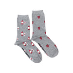 Load image into Gallery viewer, Women&#39;s Crew Socks - Red Wine &amp; Grapes
