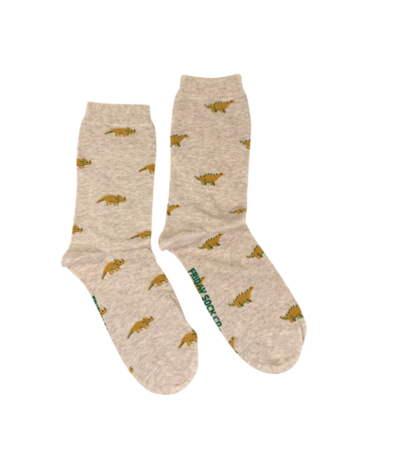 Women's Crew Socks - Tiny Dino