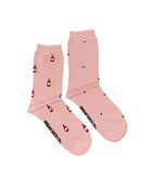 Load image into Gallery viewer, Women&#39;s Crew Socks - Tiny Red Wine
