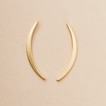 Load image into Gallery viewer, Scout Earrings - Gibbous Slice Gold Vermeil
