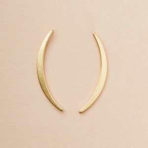 Scout Earrings - Gibbous Slice Gold Vermeil