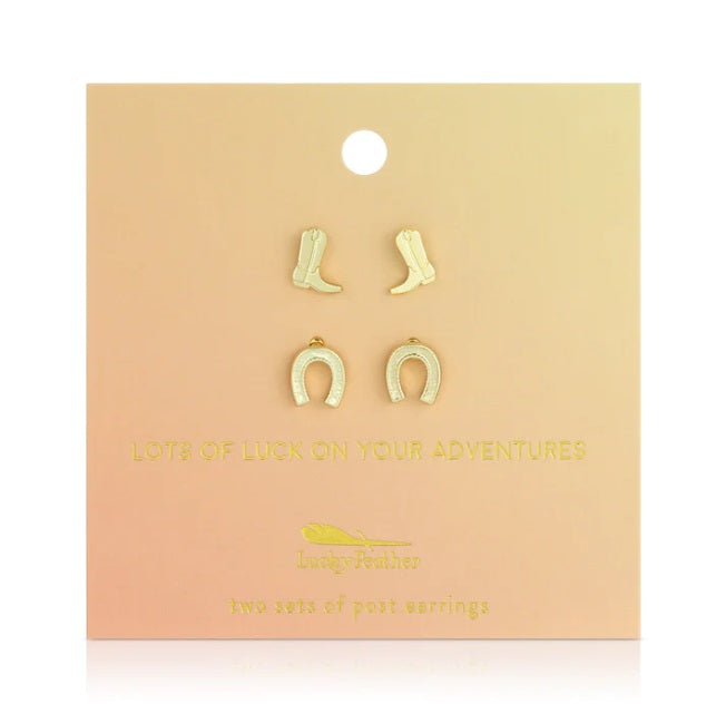 Earrings - Gold Luck s/2