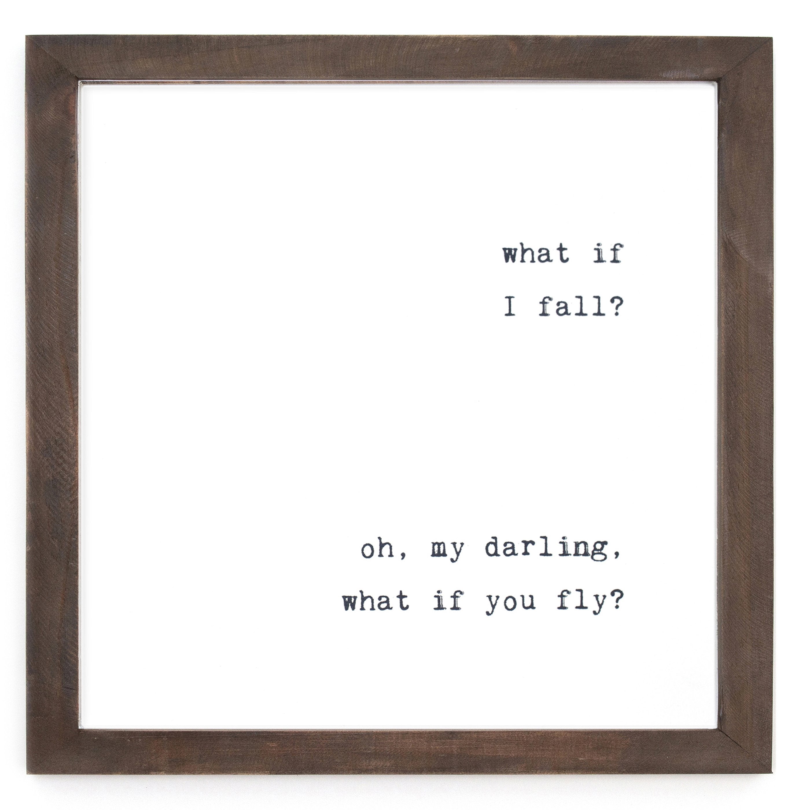 Framed Art - What If I Fall