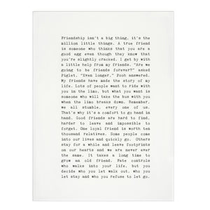 Tea Towel - Typewriter Friendship