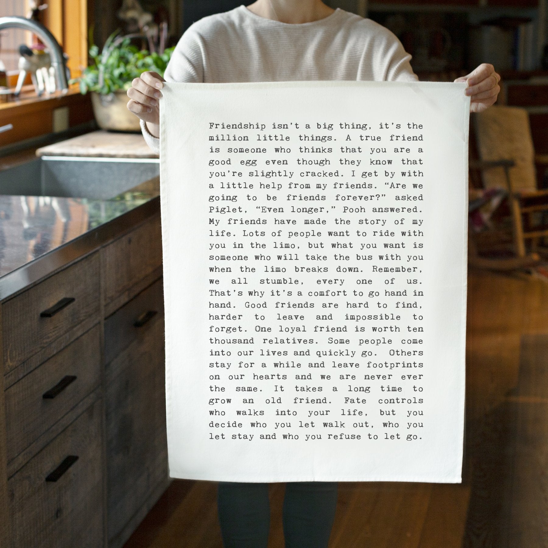 Tea Towel - Typewriter Friendship