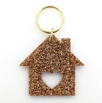 Load image into Gallery viewer, Glitter Keychain - House
