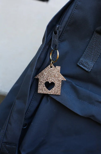 Glitter Keychain - House