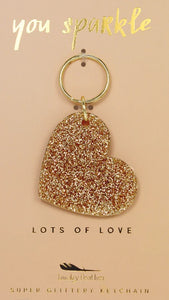 Glitter Keychain - Heart