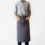 Load image into Gallery viewer, Garçon Apron - Dark Grey Linen
