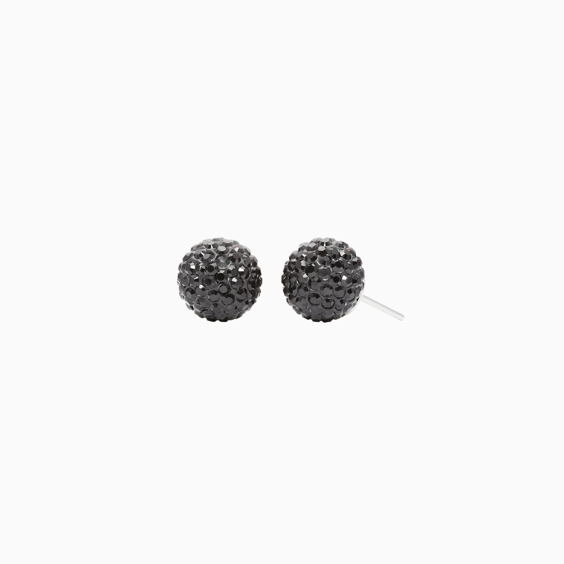 H&B Sparkle Ball™ Stud Earrings - 10mm Black