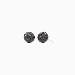 H&B Sparkle Ball™ Stud Earrings - 10mm Black