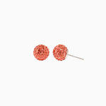 Load image into Gallery viewer, H&amp;B Sparkle Ball™ Stud Earrings - 10mm Coral
