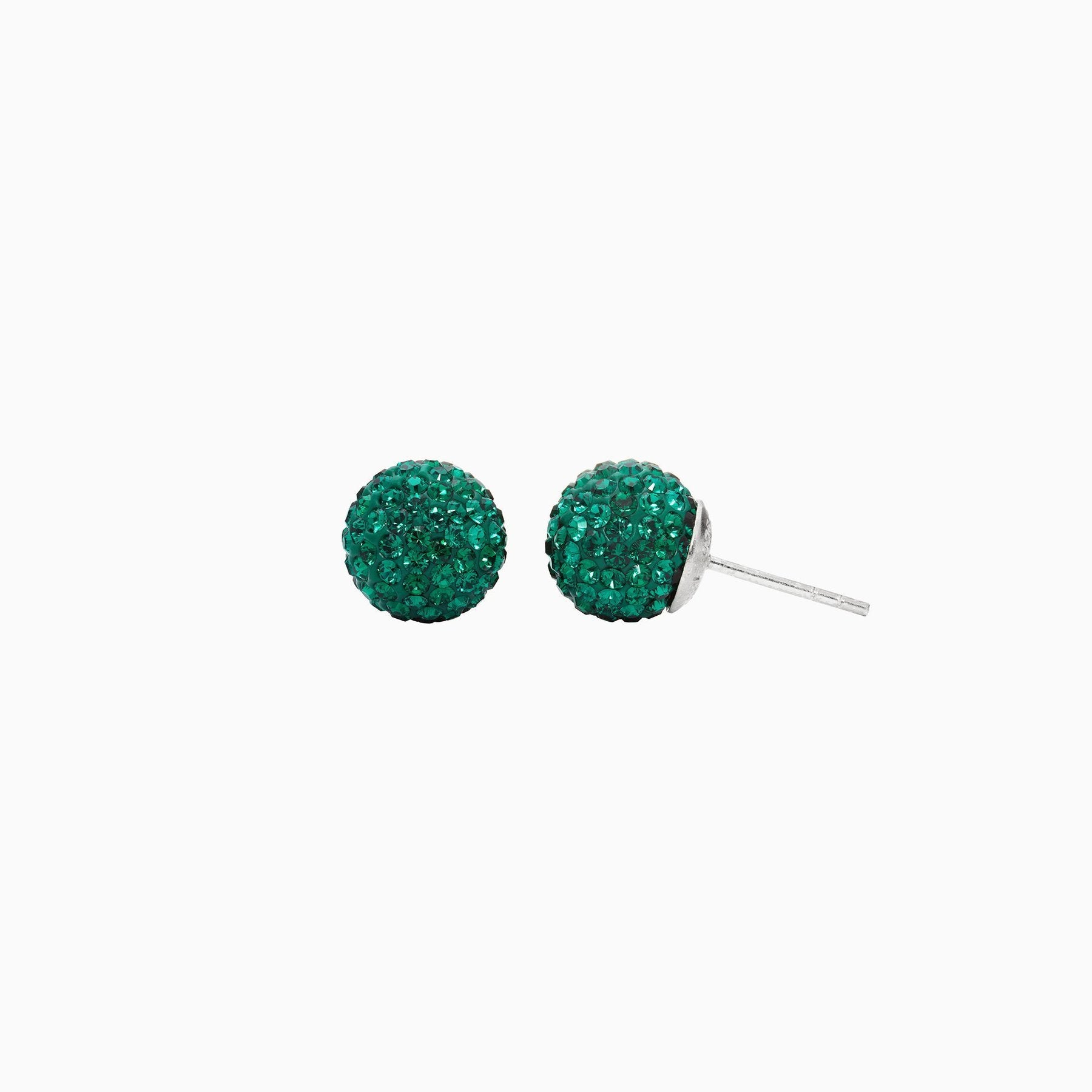 H&B Sparkle Ball™ Stud Earrings - 10mm Emerald