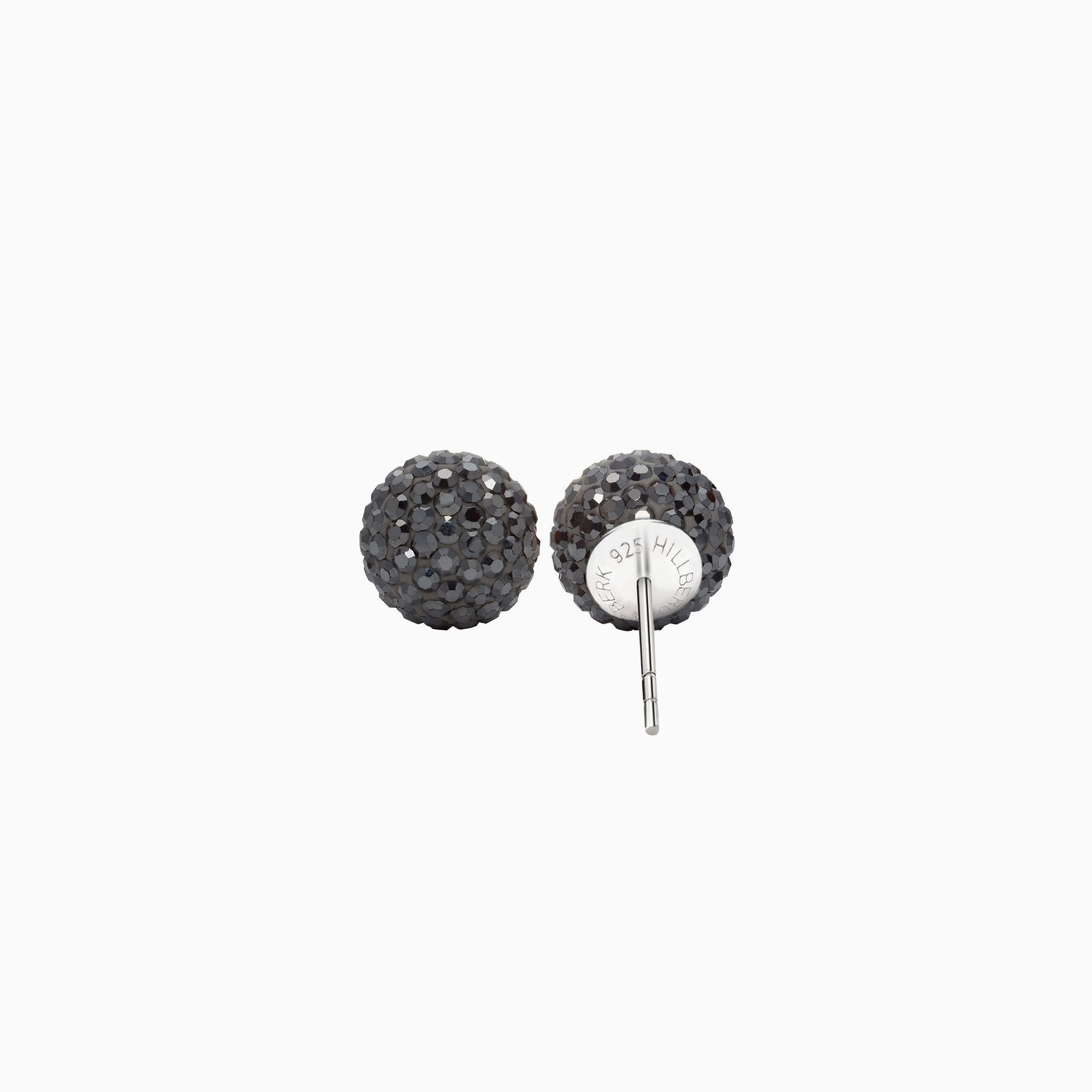 H&B Sparkle Ball™ Stud Earrings - 10mm Hematite