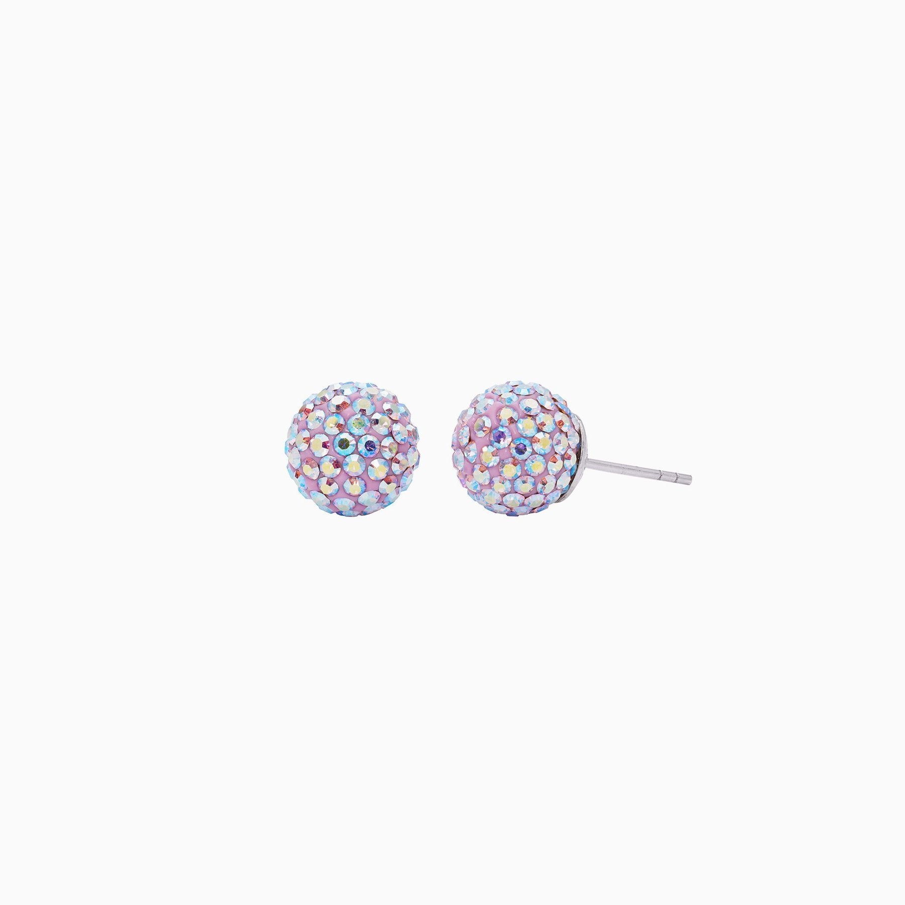 H&B Sparkle Ball™ Stud Earrings - 10mm Lilac