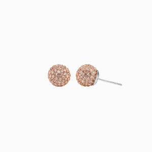 H&B Sparkle Ball™ Stud Earrings - 10mm Rose Gold