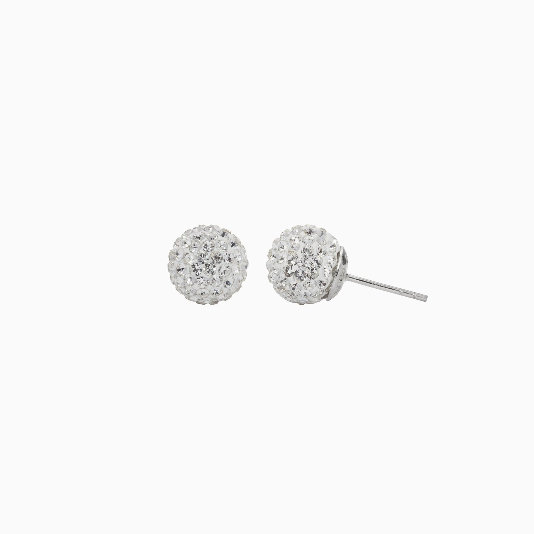 H&B Sparkle Ball™ Stud Earrings - 10mm White