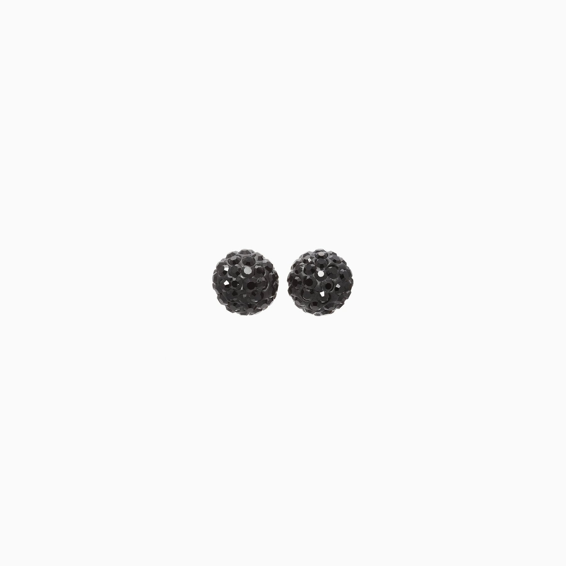 H&B Sparkle Ball™ Stud Earrings - 8mm Black