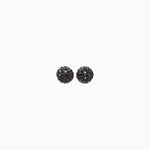 Load image into Gallery viewer, H&amp;B Sparkle Ball™ Stud Earrings - 8mm Black

