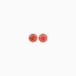 Load image into Gallery viewer, H&amp;B Sparkle Ball™ Stud Earrings - 8mm Coral

