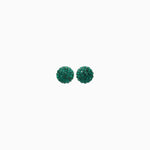 Load image into Gallery viewer, H&amp;B Sparkle Ball™ Stud Earrings - 8mm Emerald
