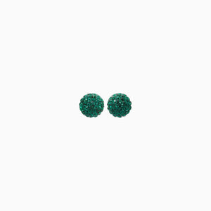 H&B Sparkle Ball™ Stud Earrings - 8mm Emerald