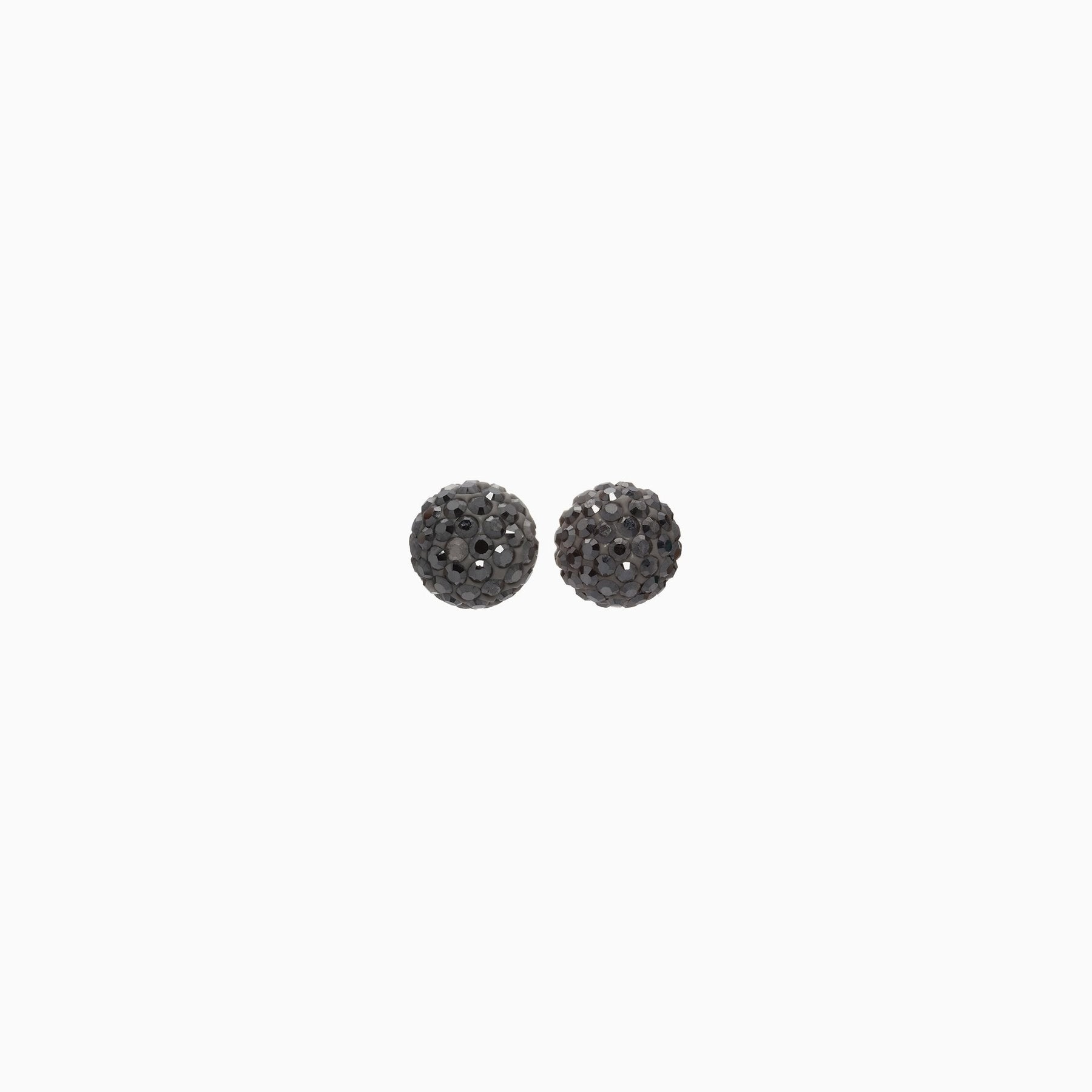 H&B Sparkle Ball™ Stud Earrings - 8mm Hematite