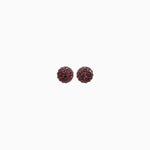 Load image into Gallery viewer, H&amp;B Sparkle Ball™ Stud Earrings - 8mm Merlot
