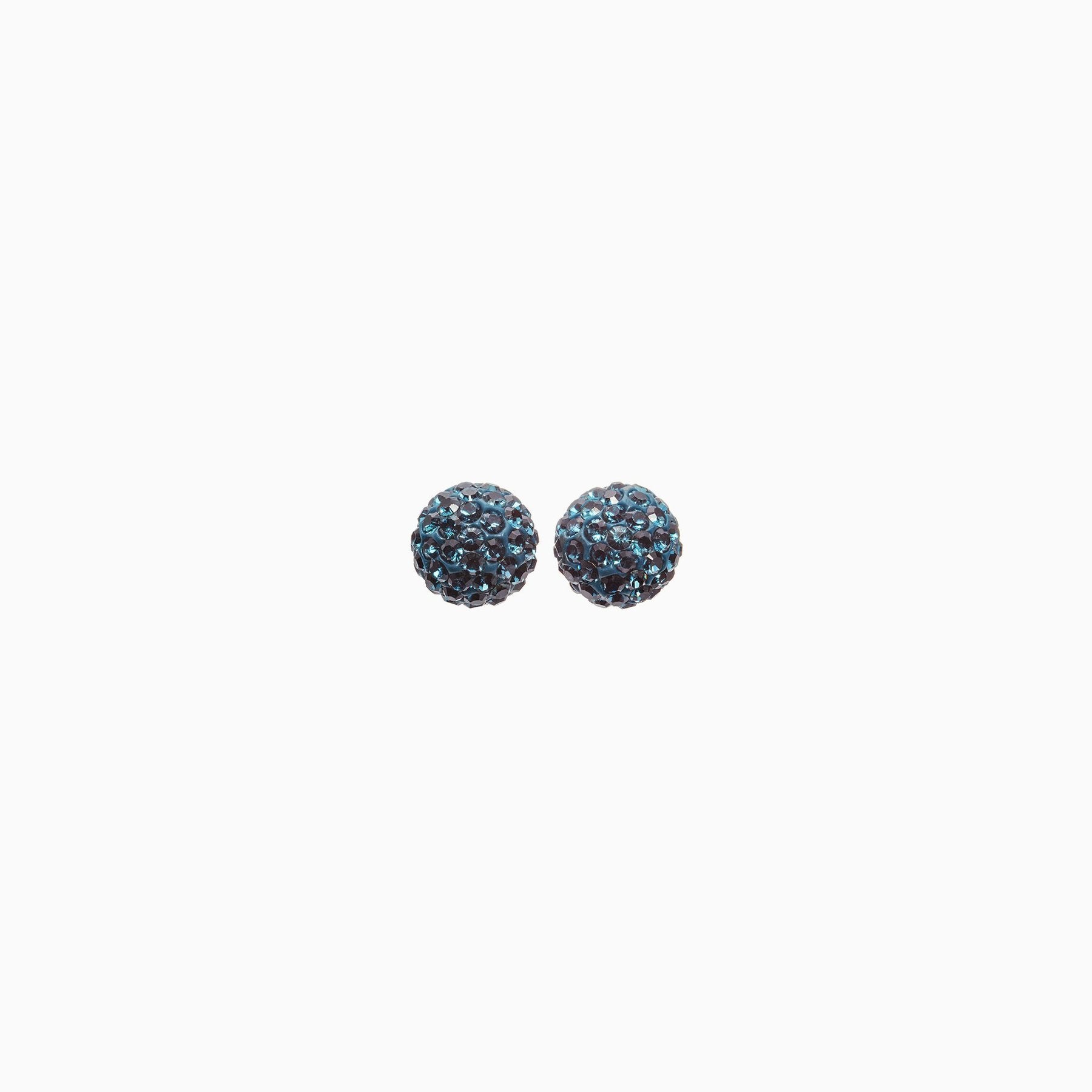 H&B Sparkle Ball™ Stud Earrings - 8mm Navy