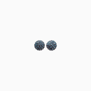 H&B Sparkle Ball™ Stud Earrings - 8mm Navy