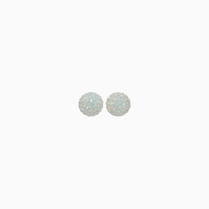 H&B Sparkle Ball™ Stud Earrings - 8mm Opal