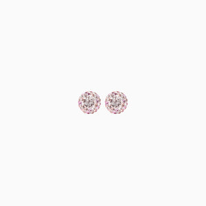 H&B Sparkle Ball™ Stud Earrings - 8mm Pink Champagne