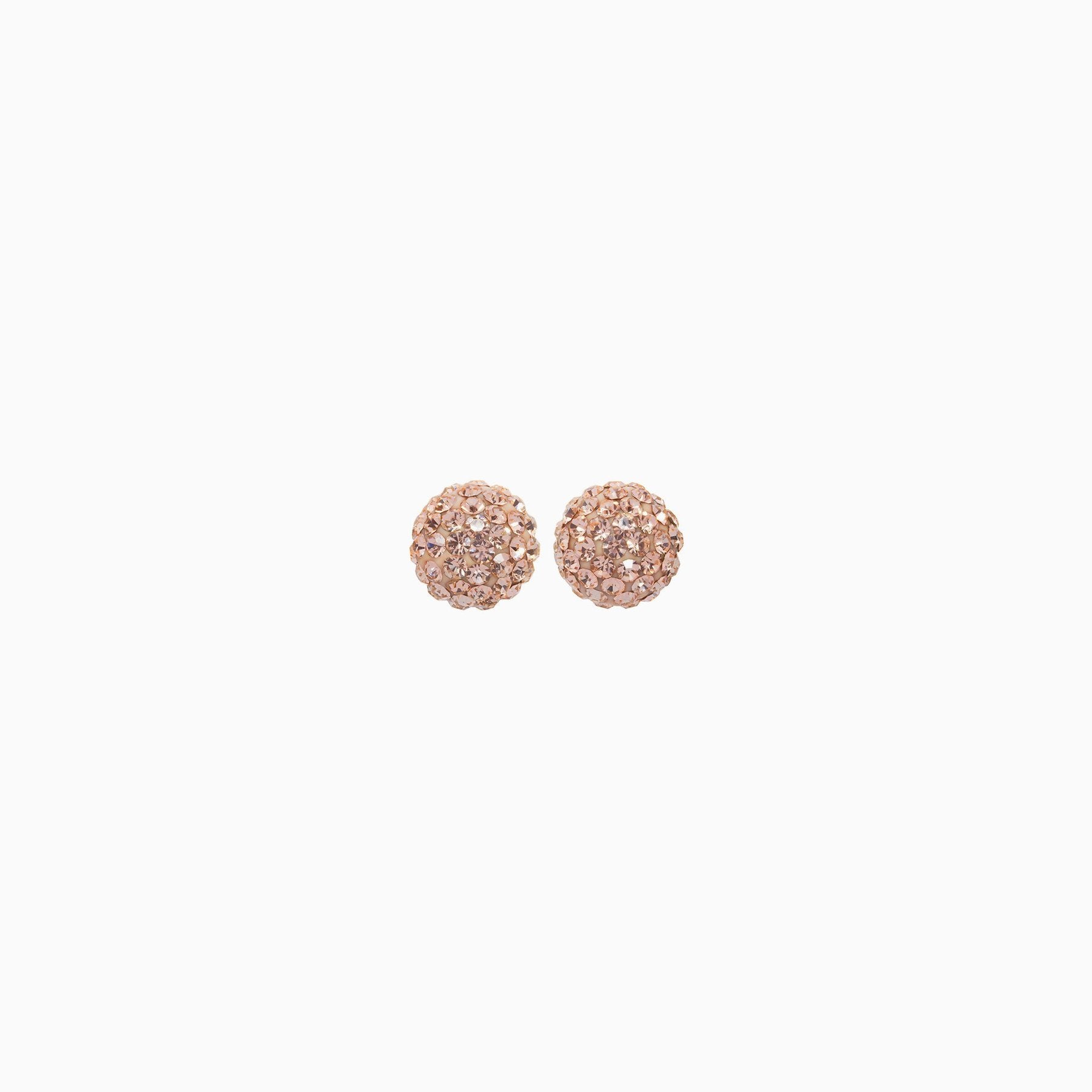 H&B Sparkle Ball™ Stud Earrings - 8mm Rose Gold