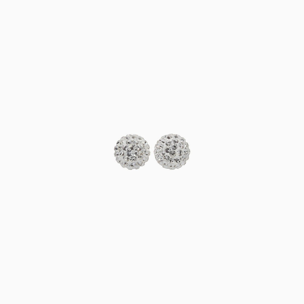 H&B Sparkle Ball™ Stud Earrings - 8mm White