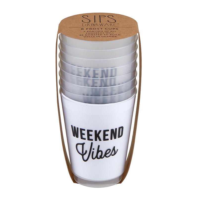 Frosted Cup Set - Weekend Vibes