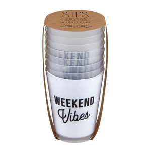 Frosted Cup Set - Weekend Vibes