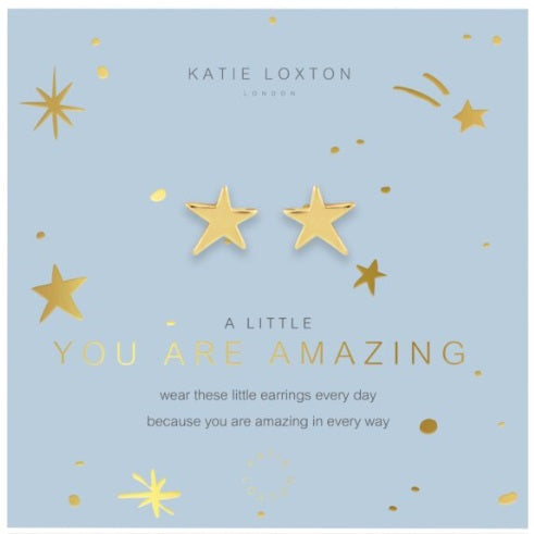 Katie Loxton Earrings - Gold Stars Amazing