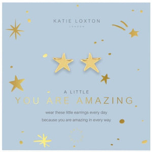 Katie Loxton Earrings - Gold Stars Amazing