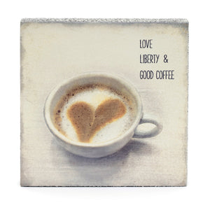 Wall Tile - Love, Liberty & Coffee