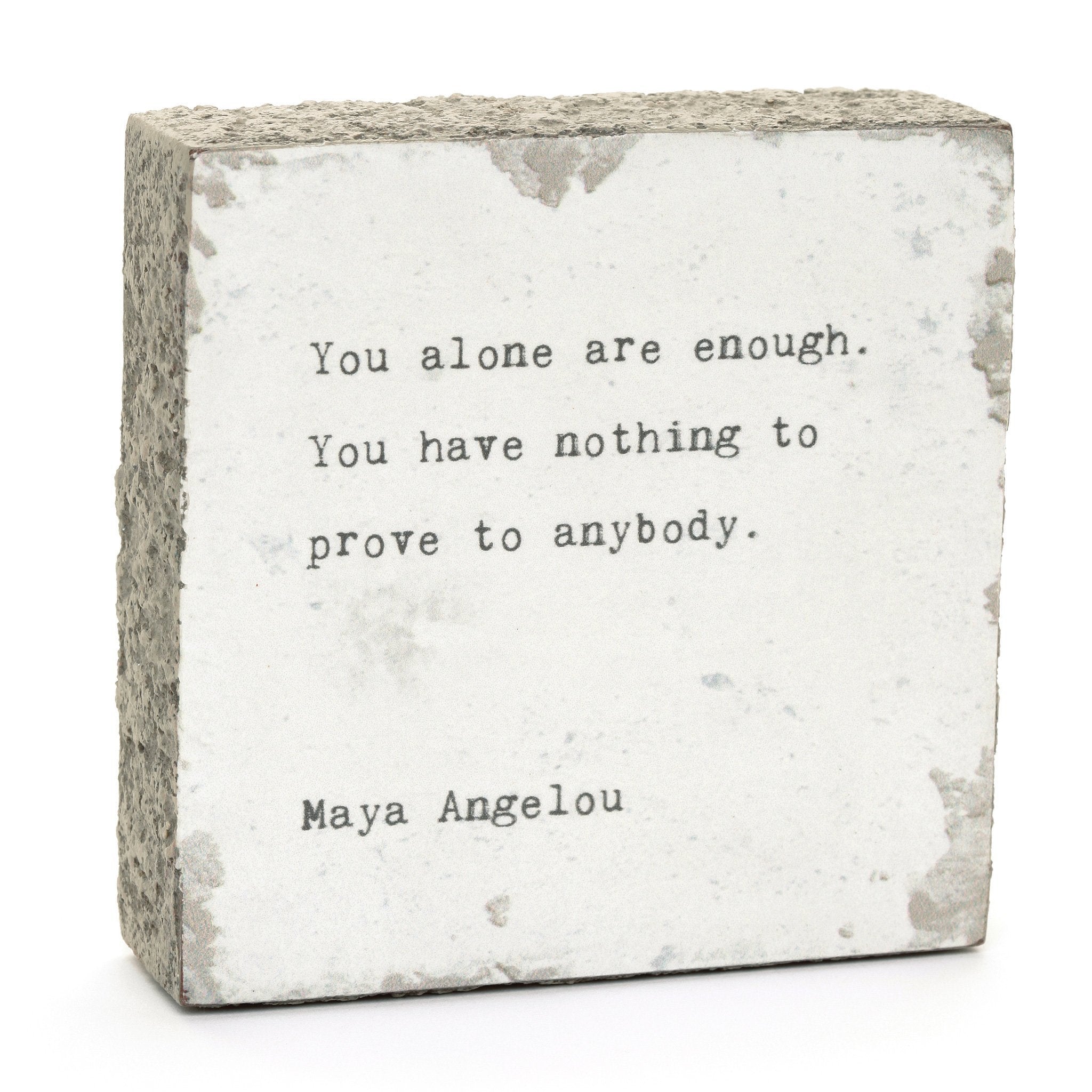 You Are Enough Art Block Side