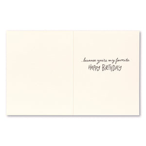 Birthday Card - Your Birthday Is My Favorite