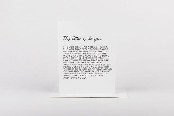 W&C Cards - This Letter Is To You